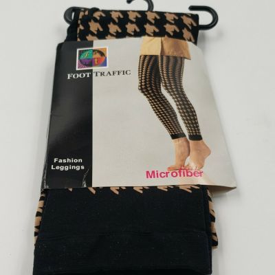 FOOT TRAFFIC MICROFIBER FASHION LEGGINGS ONE SIZE 5'0 TO 5'8 TAN